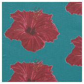 Roter Hibiskus Blume Stoff (Nahaufnahme)