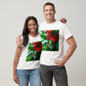 Roter Hibiskus Blume T-Shirt (Unisex)