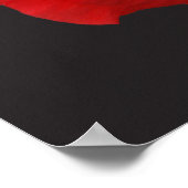 Roter Hibiskus, Canvas Print Poster (Ecke)
