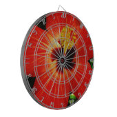 Roter Hibiskus Dartscheibe (Vorderseite Links)