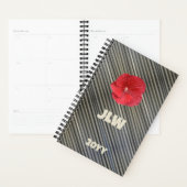 Roter Hibiskus Fett Modern Strickgrau Planer (Anzeige)