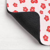 Roter Hibiskus Floral Mousepad (Ecke)