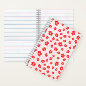 Roter Hibiskus Floral Notizblock (Innen)