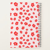 Roter Hibiskus Floral Notizblock (Rückseite)