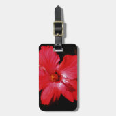 Roter Hibiskus Gepäckanhänger (Vorderseite vertikal)