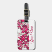 Roter Hibiskus Gepäckanhänger (Vorderseite vertikal)