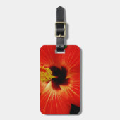 Roter Hibiskus Gepäckanhänger (Vorderseite vertikal)