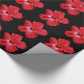 Roter Hibiskus Geschenkpapier (Ecke)