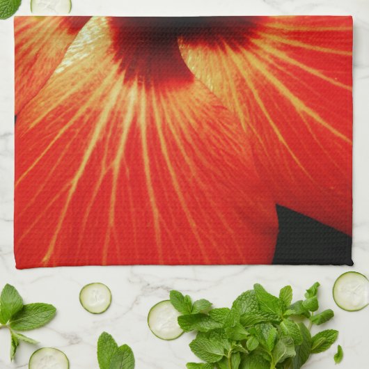 Roter Hibiskus Handtuch (Gefaltet)