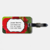 Roter Hibiskus Hawaii Tropische Blume Gepäckanhänger (Rückseite horizontal)