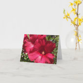 Roter Hibiskus Karte (Gelbe Blume)