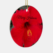 Roter Hibiskus Keramik Ornament (Rechts)