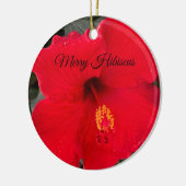 Roter Hibiskus Keramik Ornament (Links)