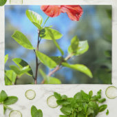 Roter Hibiskus Küchentuch (Gefaltet)