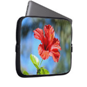 Roter Hibiskus Laptopschutzhülle (Vorne Rechts)