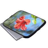 Roter Hibiskus Laptopschutzhülle (Vorne Knopf)