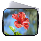 Roter Hibiskus Laptopschutzhülle (Vorderseite)