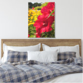 Roter Hibiskus Leinwanddruck (Insitu (Schlafzimmer))