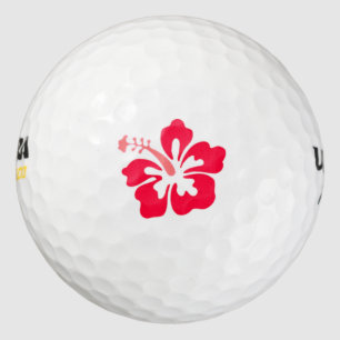 Roter Hibiskus-Logo-Golf-Ball Golfball
