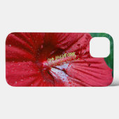 Roter Hibiskus mit Regentropfen Case-Mate iPhone Hülle (Rückseite (Horizontal))