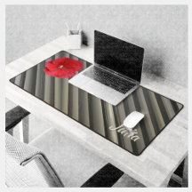 Roter Hibiskus Moderne, schlaue graue Streifen