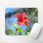 Roter Hibiskus Mousepad (Mit Mouse)