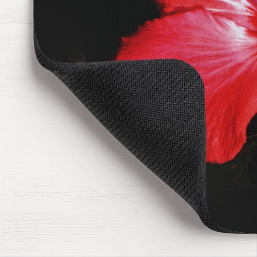 Roter Hibiskus Mousepad (Ecke)