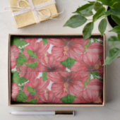 Roter Hibiskus Muster II Seidenpapier (Geschenk)