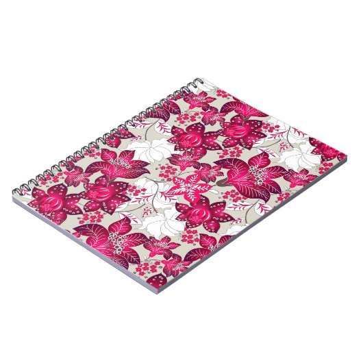 Roter Hibiskus Notizblock (Linke Seite)