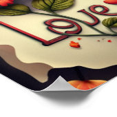 Roter Hibiskus Poster (Ecke)