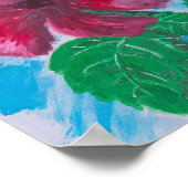 roter Hibiskus Poster (Ecke)