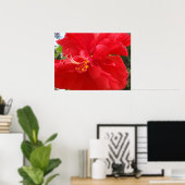 Roter Hibiskus Poster (Heimbüro)