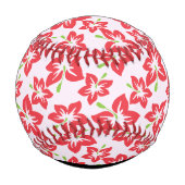 Roter Hibiskus, Rote Blume, Ihr Name Baseball (Rückseite)