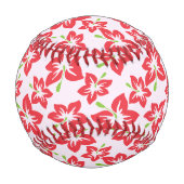 Roter Hibiskus, Rote Blume, Ihr Name Baseball (Vorderseite)