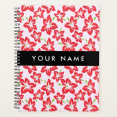 Roter Hibiskus, Rote Blume, Ihr Name Planer (Vorderseite)