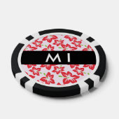 Roter Hibiskus, Rote Blume, Ihr Name Pokerchips (Einzeln)