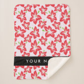 Roter Hibiskus, Rote Blume, Ihr Name Sherpadecke (Vorderseite)