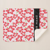 Roter Hibiskus, Rote Blume, Ihr Name Sherpadecke (Vorderseite (Horizontal))