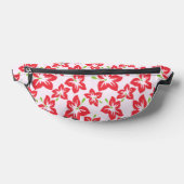 Roter Hibiskus, rote Blume, Muster von Blume Bauchtasche (Ablage )