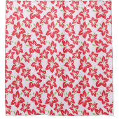 Roter Hibiskus, rote Blume, Muster von Blume Duschvorhang (Vorderseite)