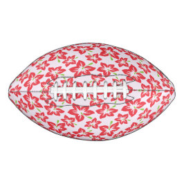 Roter Hibiskus, rote Blume, Muster von Blume Football