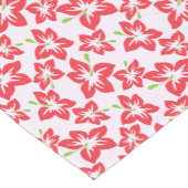 Roter Hibiskus, rote Blume, Muster von Blume Kurzer Tischläufer (Ecke)