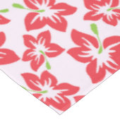 Roter Hibiskus, rote Blume, Muster von Blume Tischdecke (Schrägansicht)