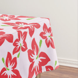 Roter Hibiskus, rote Blume, Muster von Blume Tischdecke