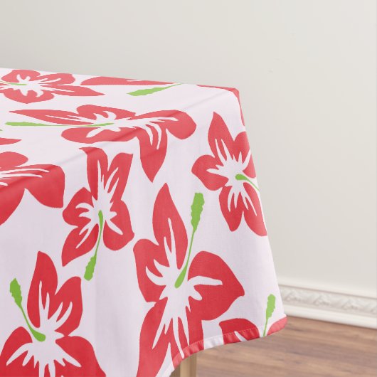 Roter Hibiskus, rote Blume, Muster von Blume Tischdecke (Beispiel)