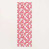 Roter Hibiskus, rote Blume, Muster von Blume Yogamatte (Rückseite)