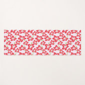 Roter Hibiskus, rote Blume, Muster von Blume Yogamatte (Vorderseite (Horizontal))