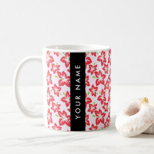 Roter Hibiskus, rote Blumen, Ihr Name Kaffeetasse