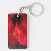 Roter Hibiskus Schlüsselanhänger (Rückseite)