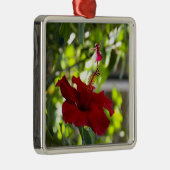 Roter Hibiskus Shadow Fairy Metal Ornament (Rechts)